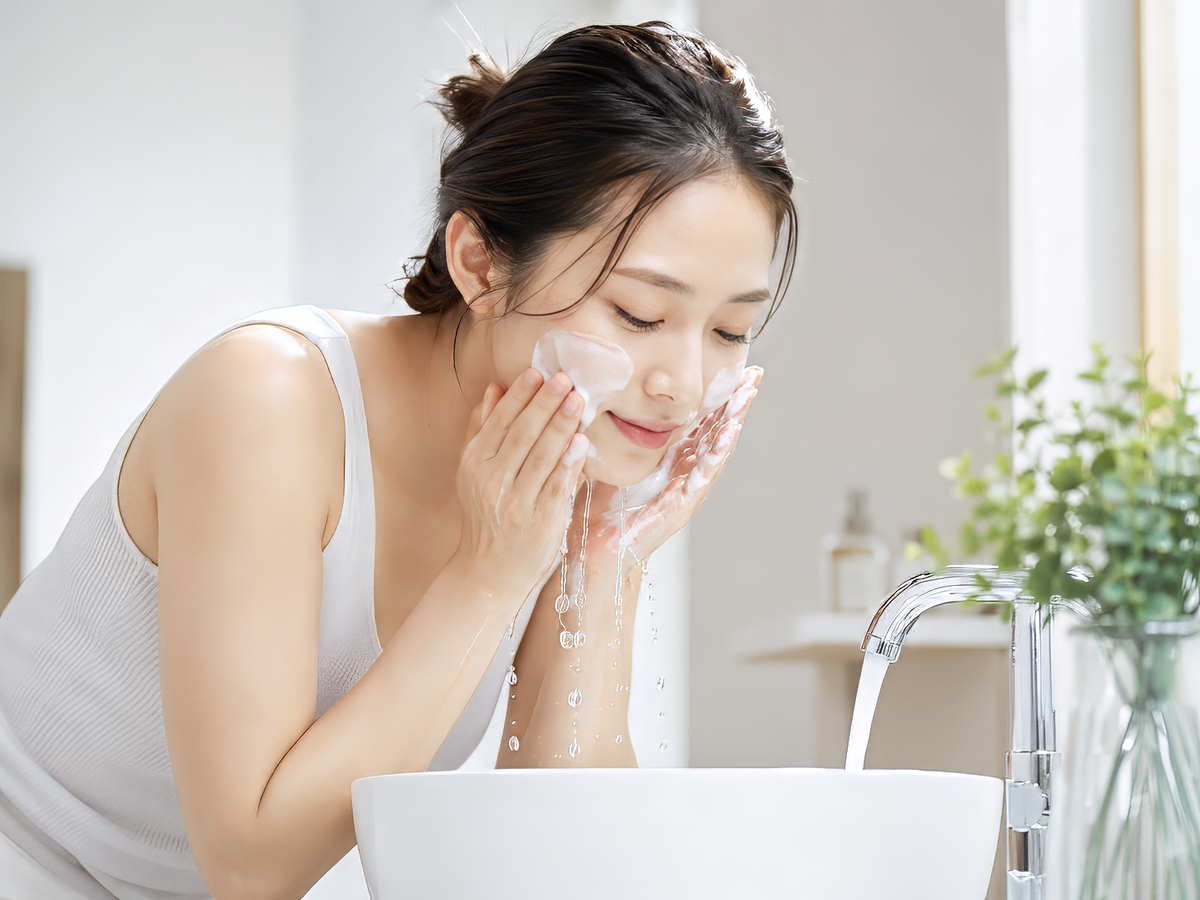 落としすぎない、クリーム洗顔